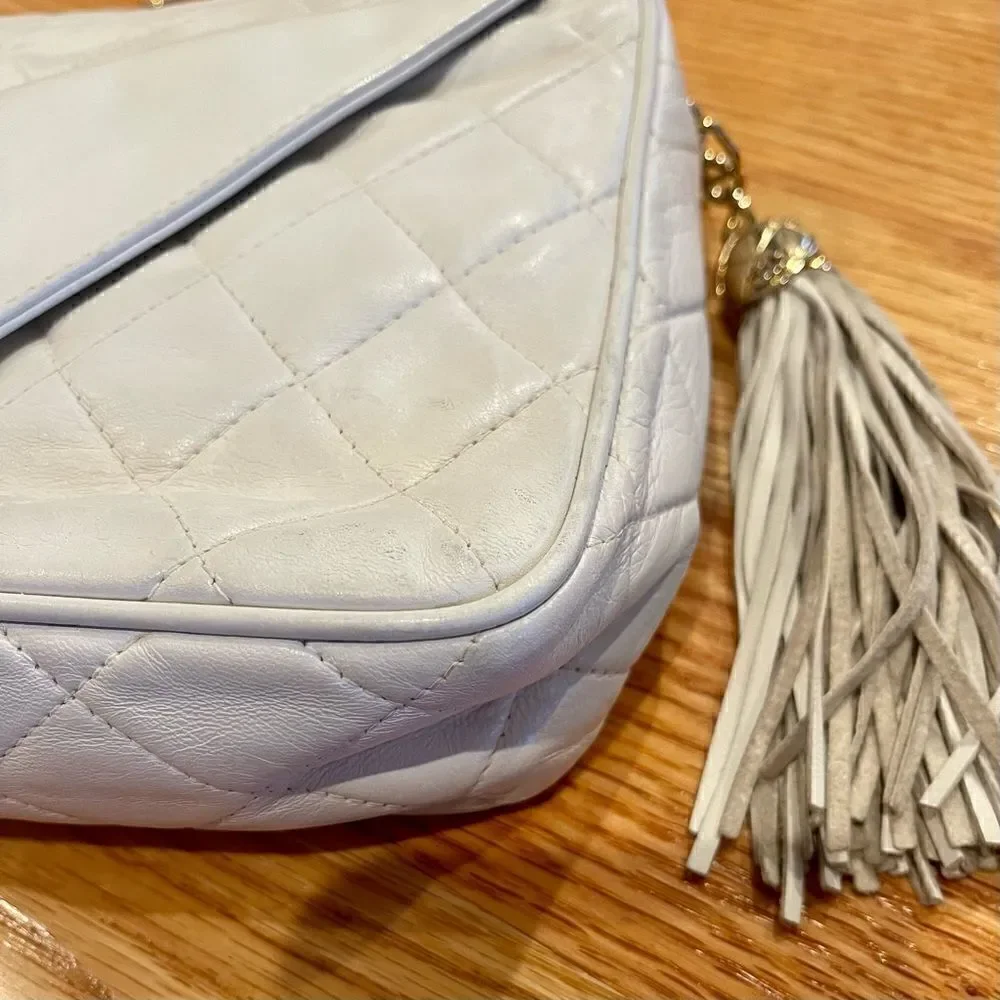 Chanel White Ivory Camera Bag Crossbody - Picture 5 of 13